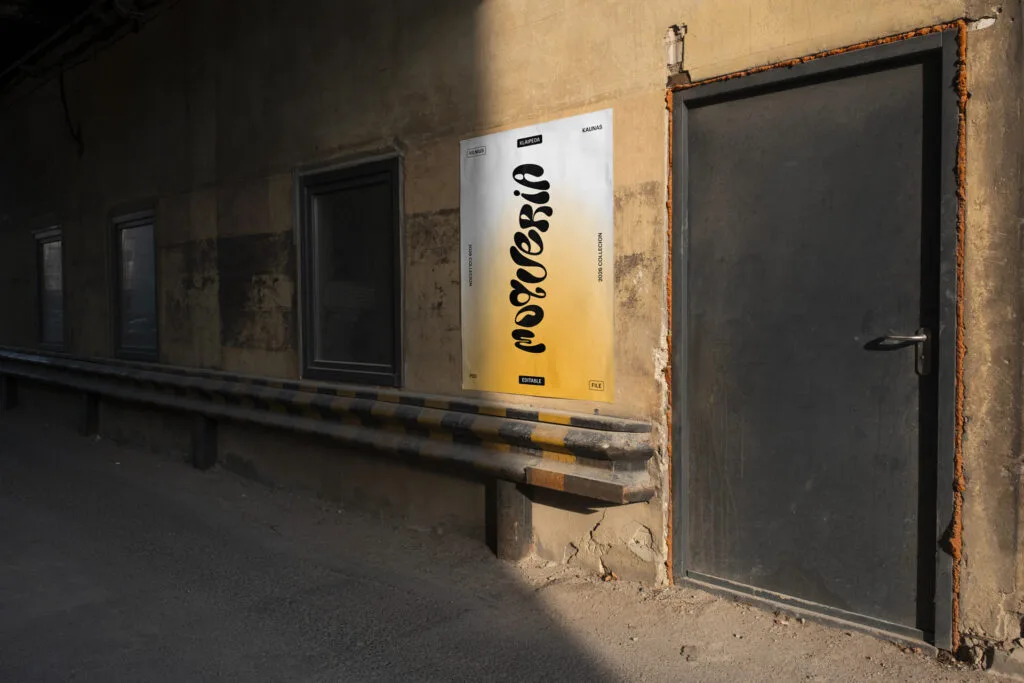 Kaunas Wide Billboard Mockup V04 — Front View.