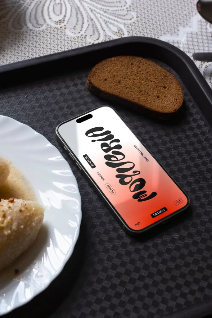 Device Screen Mockup V20 — Perspective View.