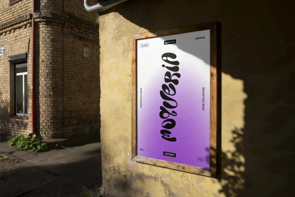 Vilnius Wide Billboard Mockup V24 — Perspective View.